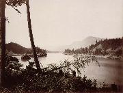 Carleton E.Watkins Vue du fleuve Columbia et de la chain des Cascades oil
